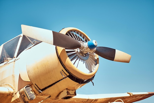 Free Photo retro military airplane in the open-air museum.