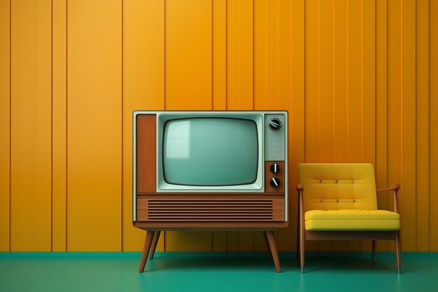 Retro tv indoors