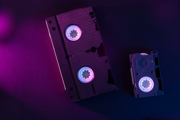 Free photo retro vhs packaging  indoors