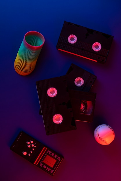 Free photo retro vhs packaging  indoors