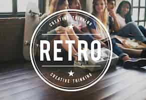 Free photo retro vintage vector graphic concept