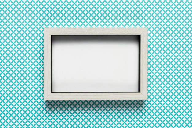 Retro white frame with pattern background