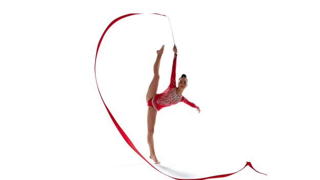 Rhythmic gymnast in professional arena