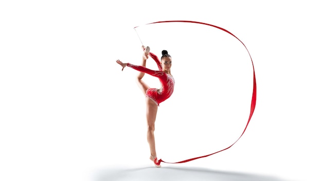 Rhythmic gymnast in professional arena