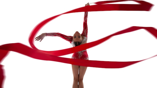 Rhythmic gymnast in professional arena