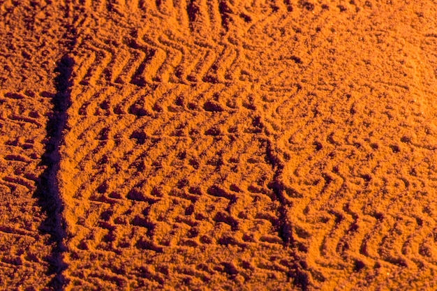 Free Photo ribbed design on sunset sand