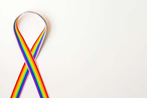 Ribbon in LGBT colors