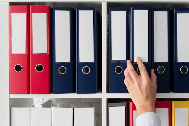 Ring binder used for stored documents