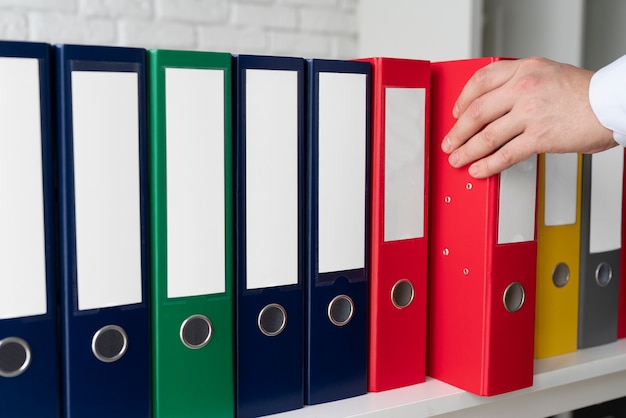 Ring binder used for stored documents