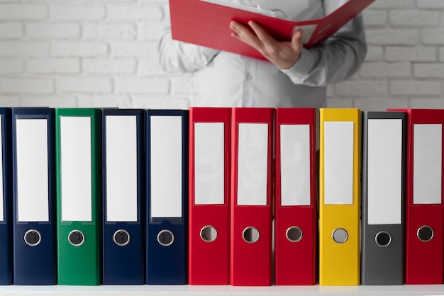 Ring binder used for stored documents