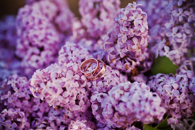 Ring on flowers