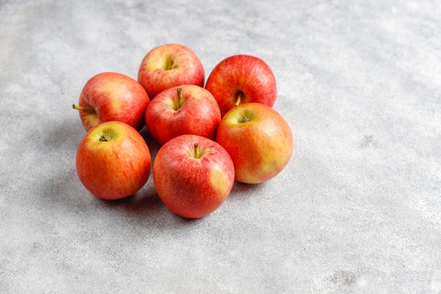 Ripe delicious organic red apples.