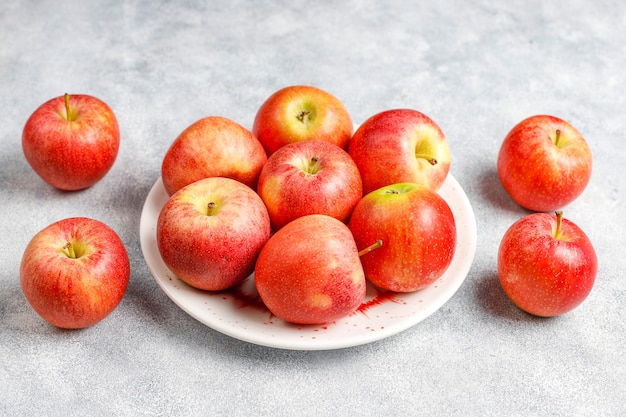 Ripe delicious organic red apples.