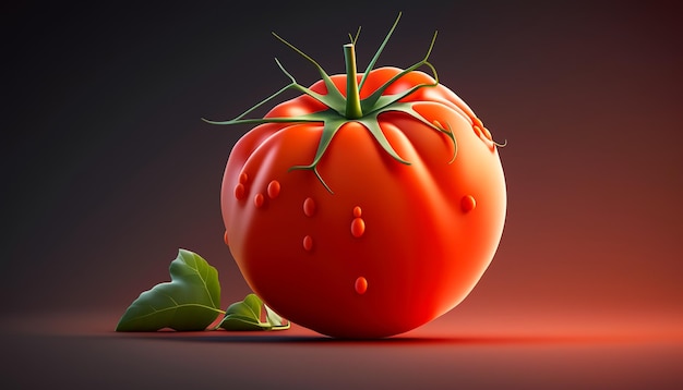 Free photo ripe red tomato close up generative ai