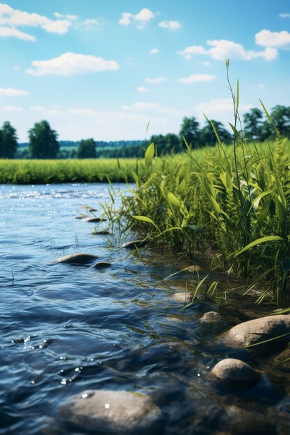 River with nature landscape