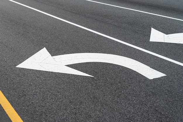 Road signage closeup 