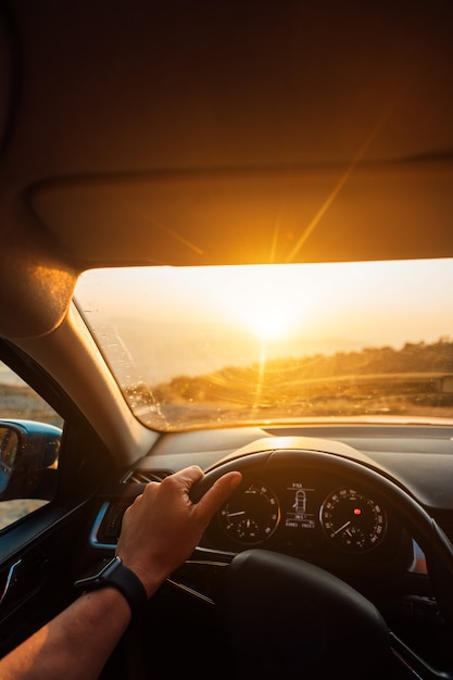 Free photo the road to success - a driver traveling on a road