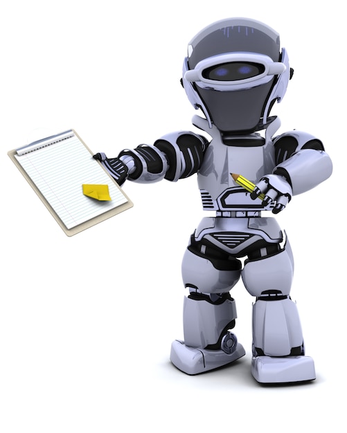 Robot with clipboard