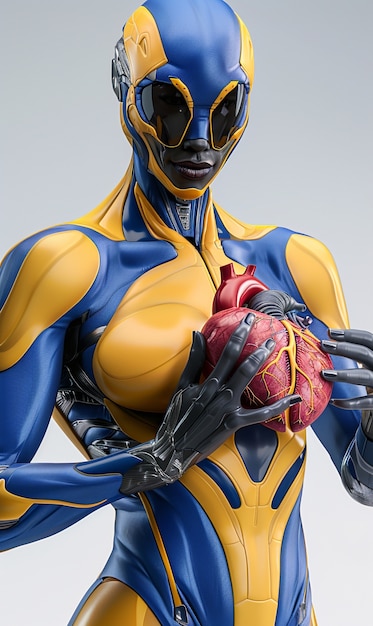 Robotic human heart futuristic representation