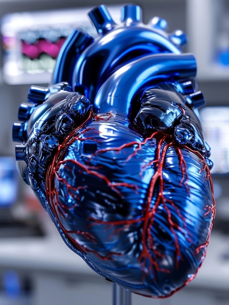 Free Photo robotic human heart futuristic representation