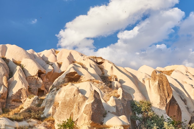 Free Photo rock formations in rose valley capadoccia in goreme, turkey