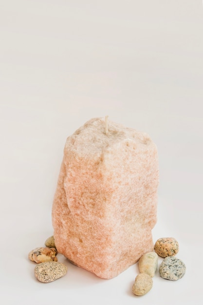 Free photo rock-shaped candle