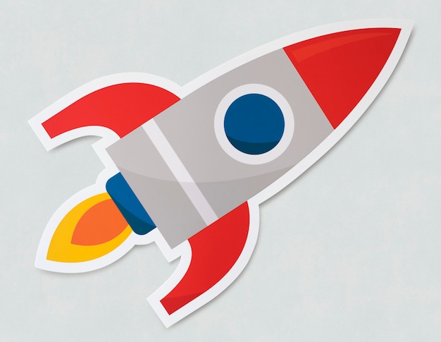 Free Photo rocket ship launching symbol icon