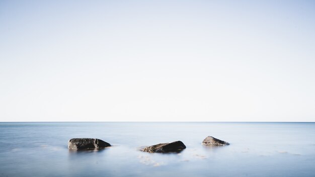 Rocks in the middle of the sea