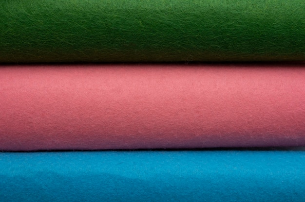 Free Photo rolls of felt fabric