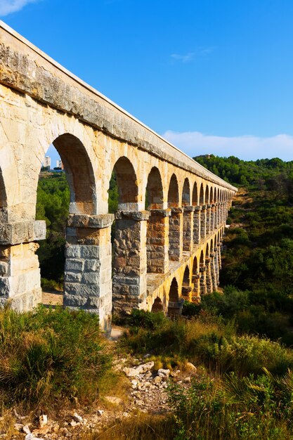 Roman aqueduct de les Ferreres in Tarragona