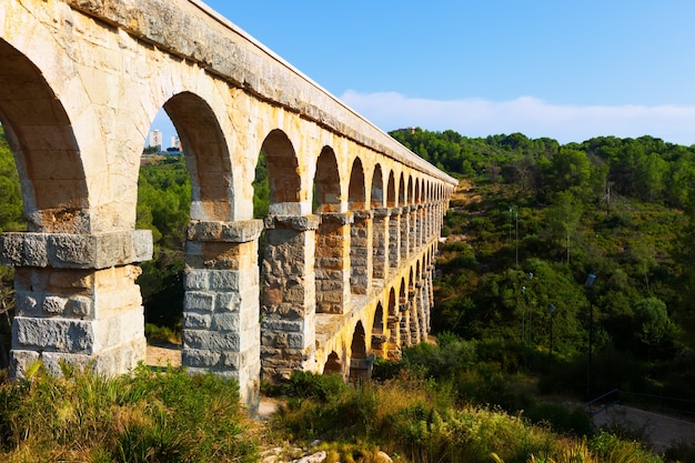 Roman aqueduct  in Tarragona. Catalonia