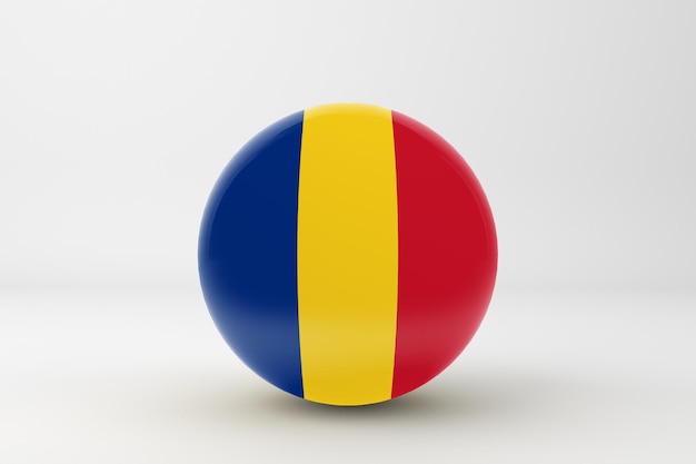 Free photo romania flag in white background