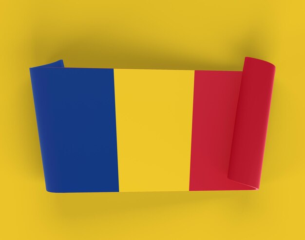 Free photo romania ribbon banner