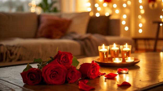 A romantic atmosphere for Valentines Day