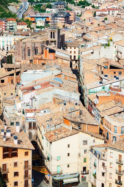 Free photo roofs of old catalan town. cardona