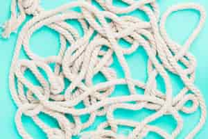 Free photo rope on blue surface