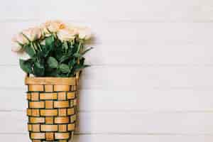 Free photo roses in basket