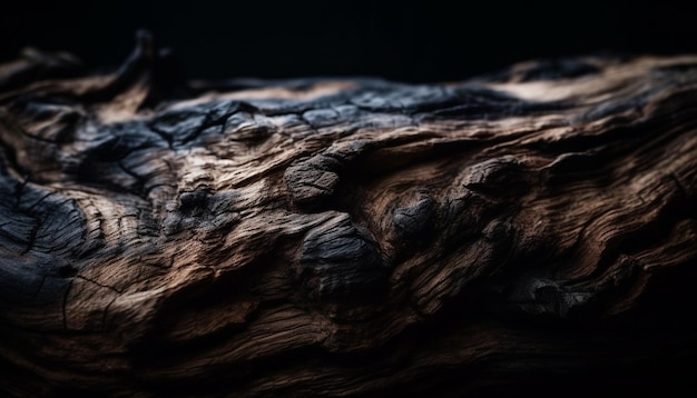 Free Photo rough textured tree trunk old growth beauty generated by ai