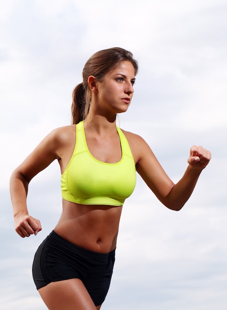 Free photo running fitness girl