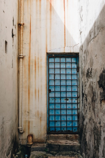 Free photo rustic door and exterior of a house in penang