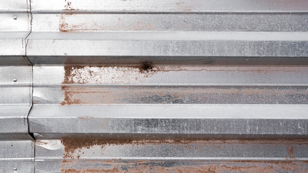 Free photo rusty silver metallic wall