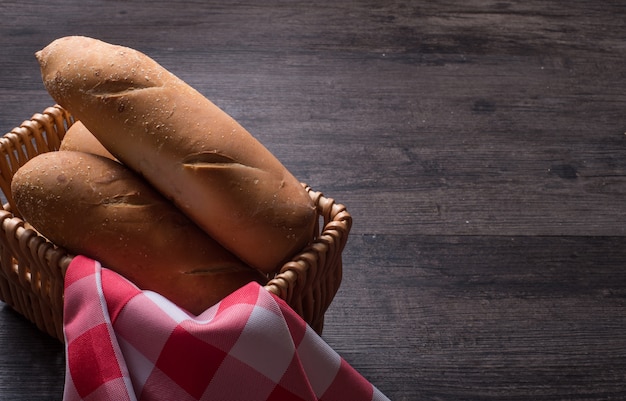 Rye sliced bread on the table