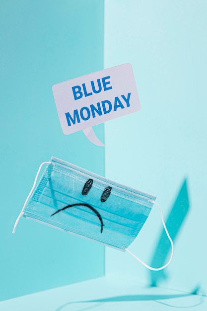 Free Photo sad blue monday concept