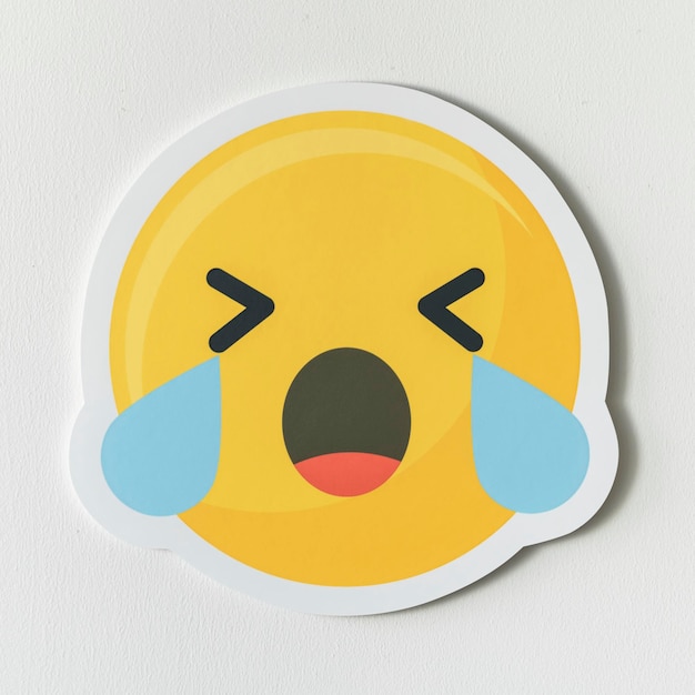 Free photo sad crying face emoticon symbol