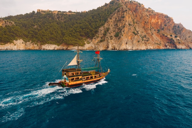 Sailboat in the medeteranian sea