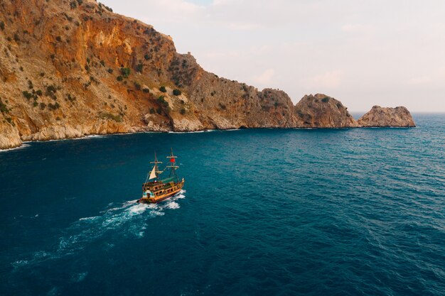 Sailboat in the medeteranian sea