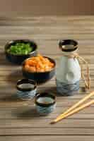 Free photo sake japanese beverage still life