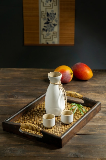 Free photo sake japanese beverage still life