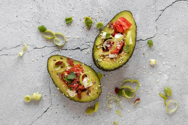 Free Photo salad in avocado