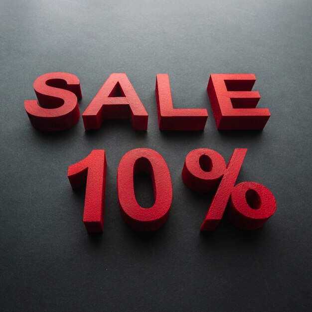 Sale with ten percent discount